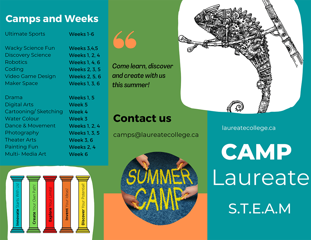 Summer Camp Brochure front