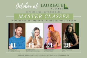 October dates for Masterclasses