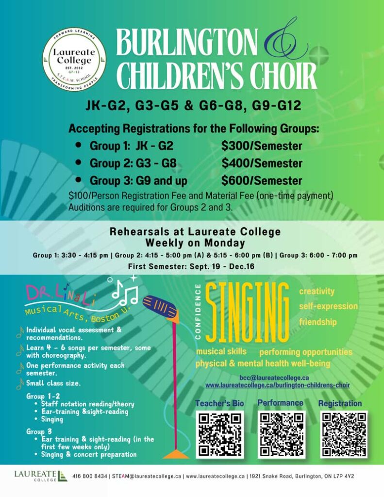 Burlington Childrens Choir poster