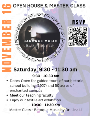 Nov 16 Open House and Master Class